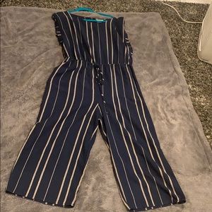 Blue tan striped jumper